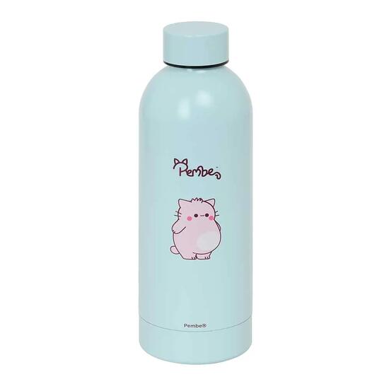 Borraccia Thermos in acciaio inossidabile Bambini Pembe The Pink Cat Blu Claro