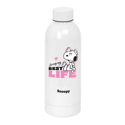 Gourde Bouteille isotherme en acier inoxydable Enfant Snoopy Blanca avec Tapón