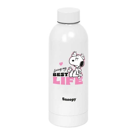 Gourde Bouteille isotherme en acier inoxydable Enfant Snoopy Blanca avec Tapón