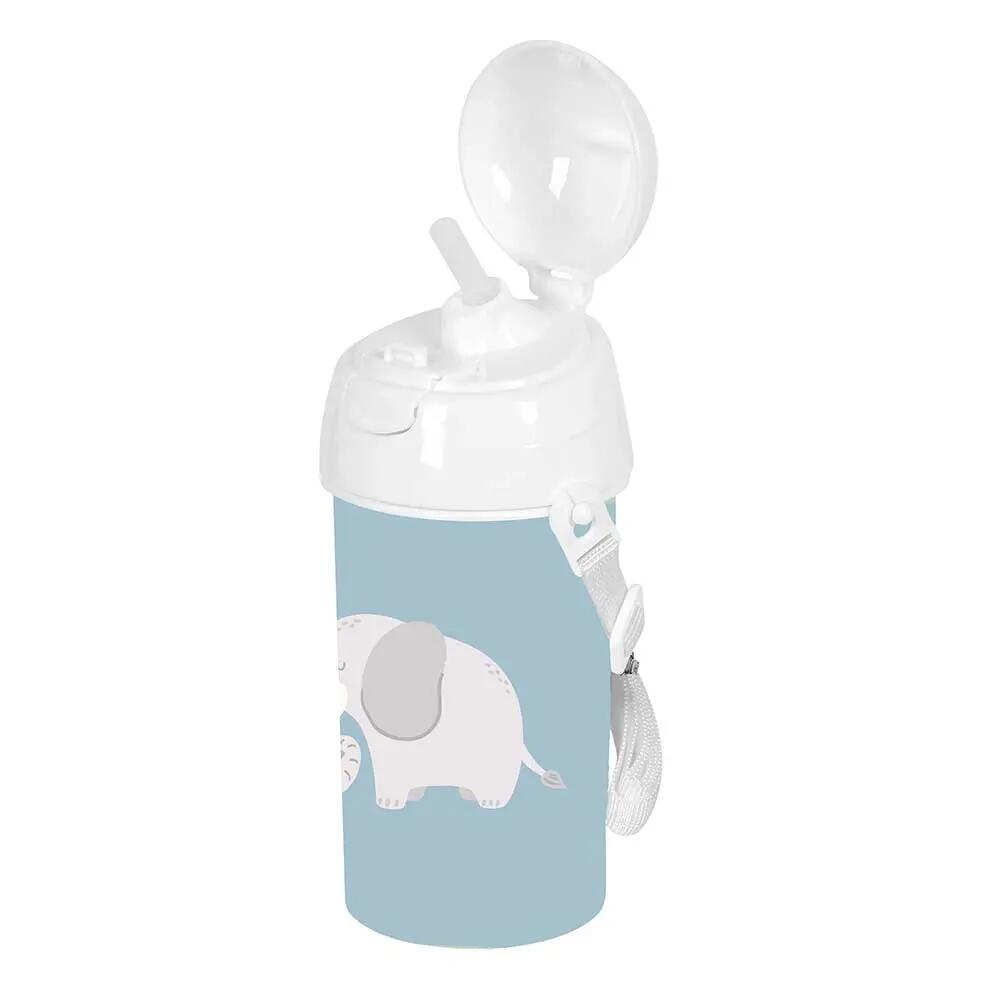 Trinkflasche Kinder Preescolar Elefante mit Pajita und Tapa Automática Blau 0,5 4/5