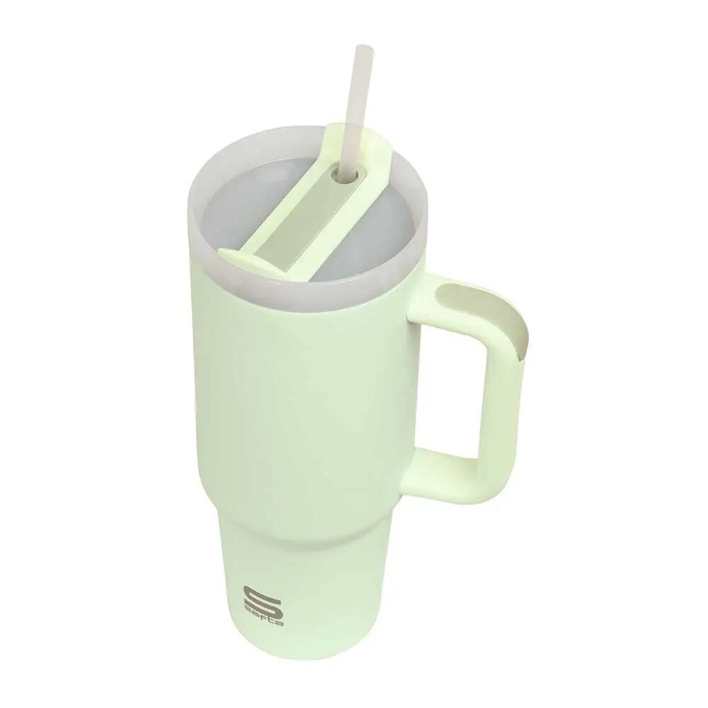 Bicchiere termico in acciaio inossidabile Adulti Safta Verde Hoja con Pajita e 5/5