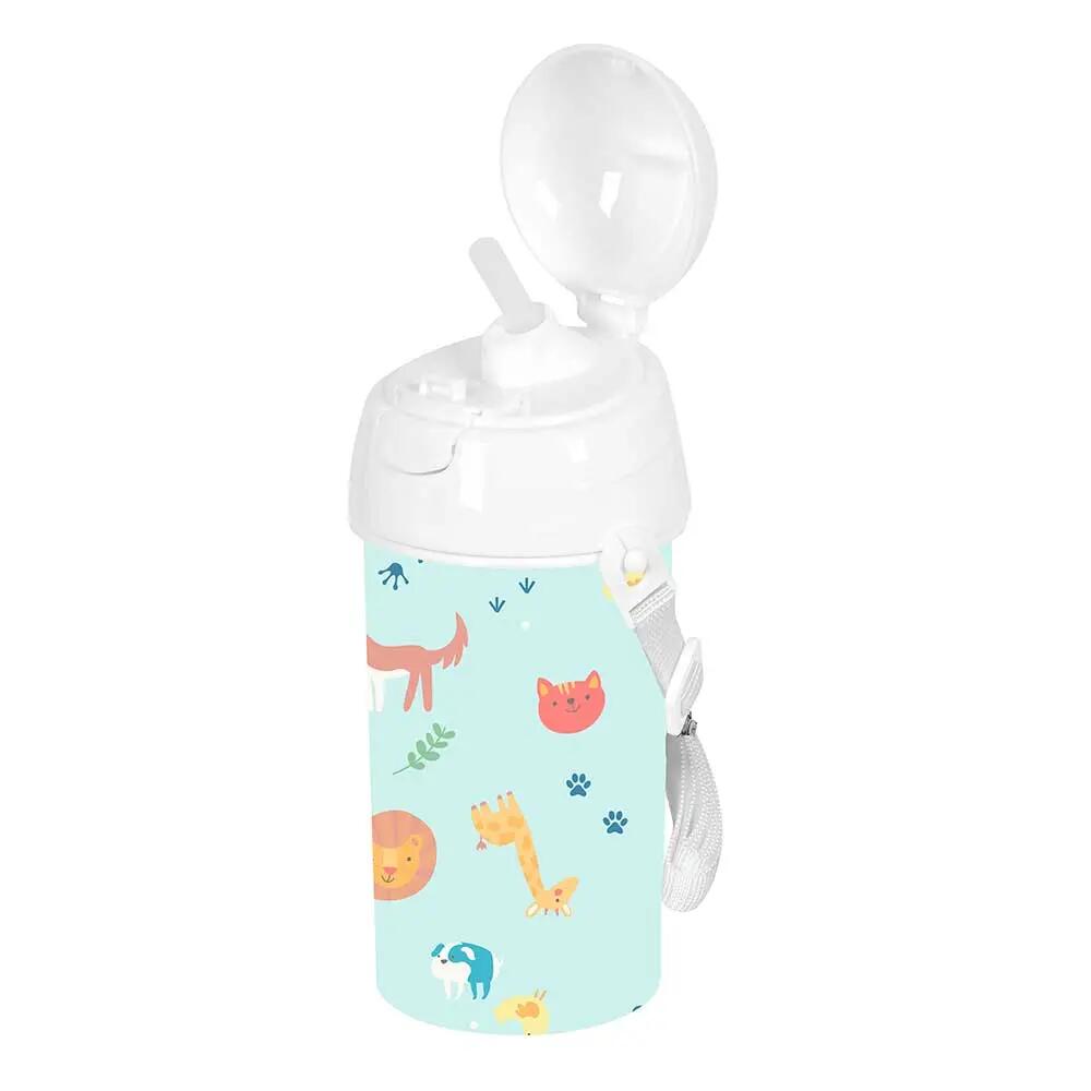 Borraccia Bambini con Pajita Safta Preescolar Pandi Blu Claro 0,5 L 4/5