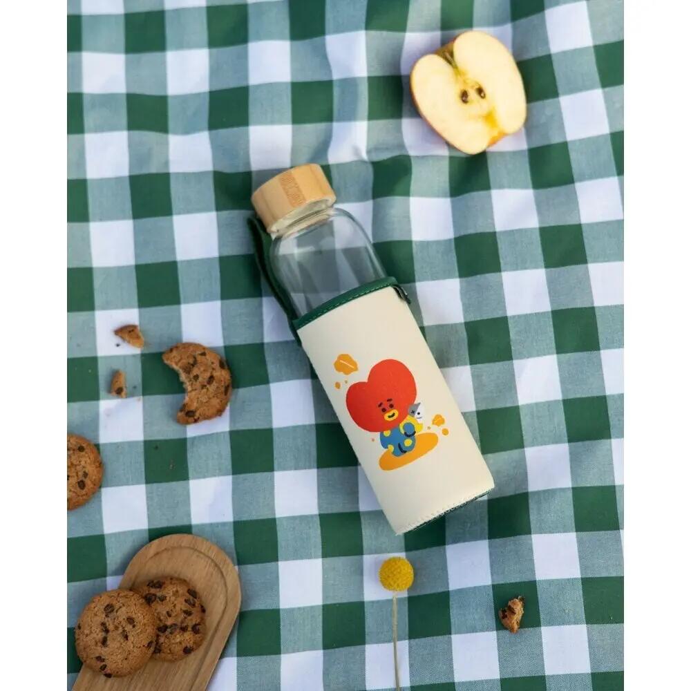 Borraccia de Cristal BT21 Tata con Funda de Neopreno e Tapón Bambú 0,5 L 4/4