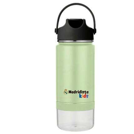 Gourde isotherme Enfant Real Madrid en acier inoxydable avec Pajita Bleu 1,2 L