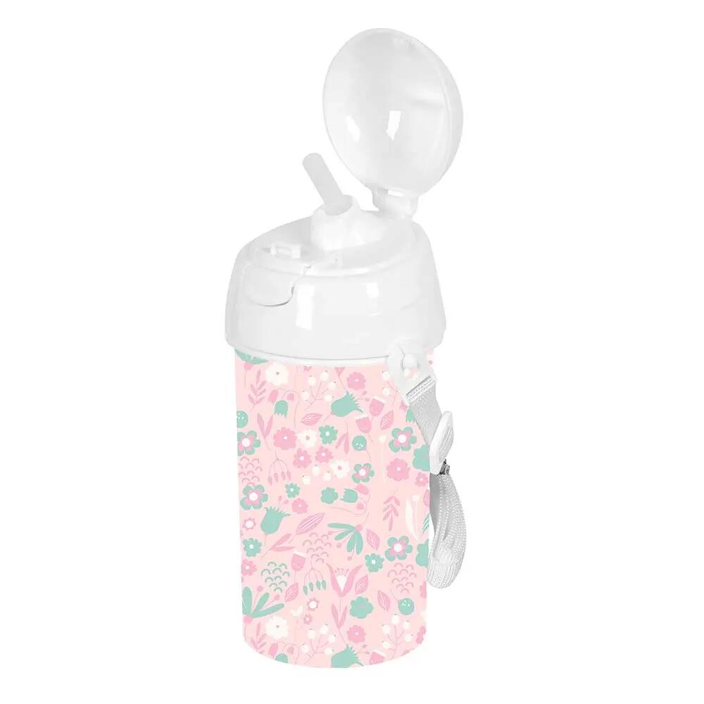 Borraccia Bambini Preescolar Mariposa con Pajita e Apertura Automática Rosa 0,5 4/5