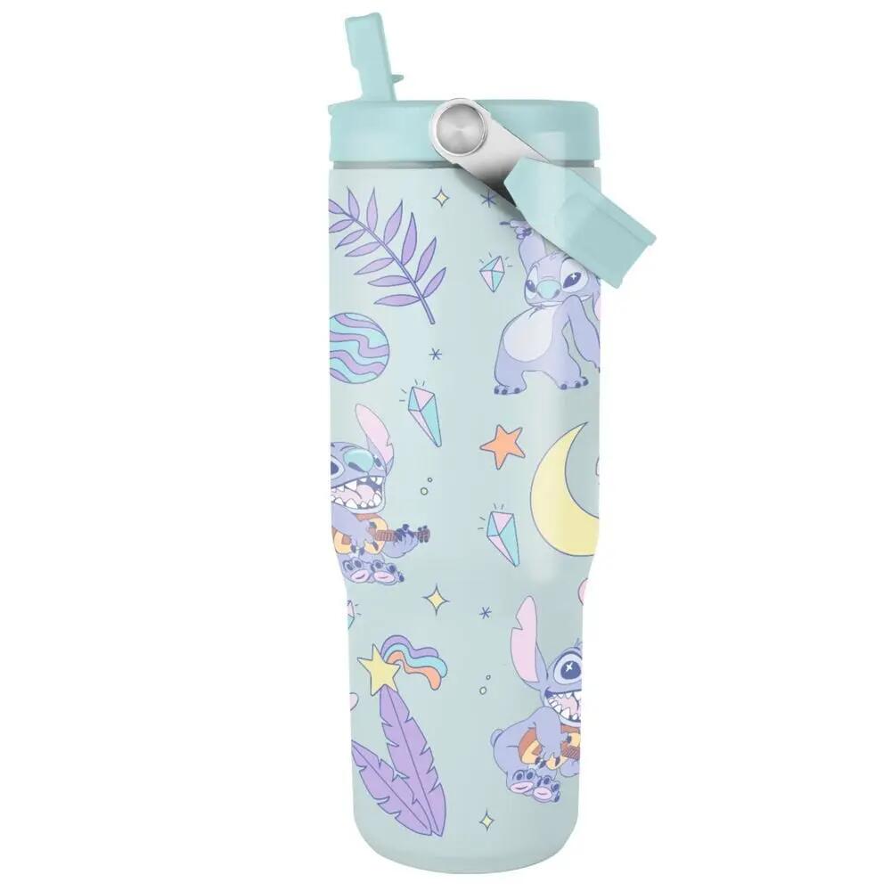 Bicchiere termico Bambini Stitch con manico e Tapa, acciaio inossidabile, Verde 6/6