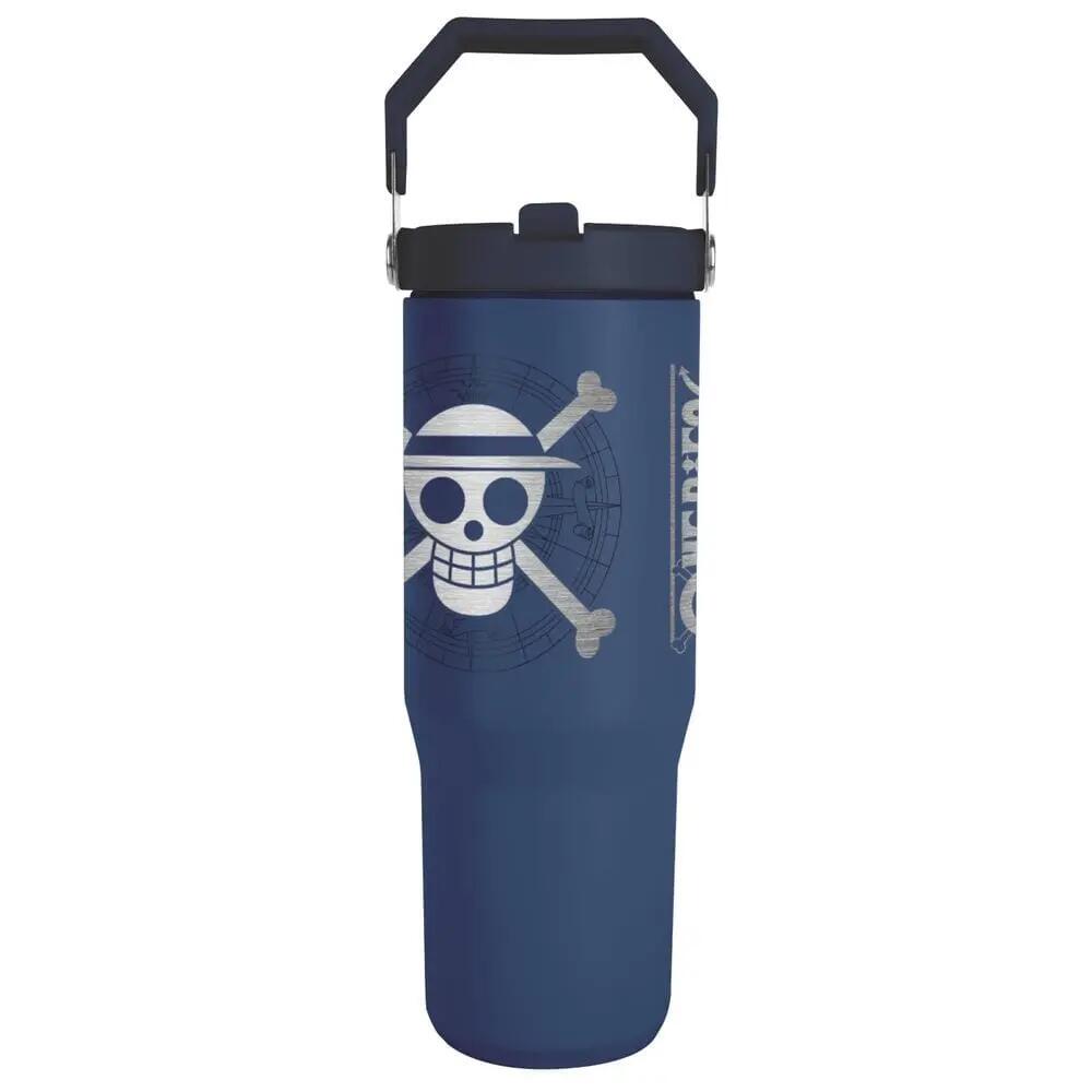 Bicchiere termico One Piece Adulti Blu Marino con manico e Tapa Antiderrame 0,9 2/6