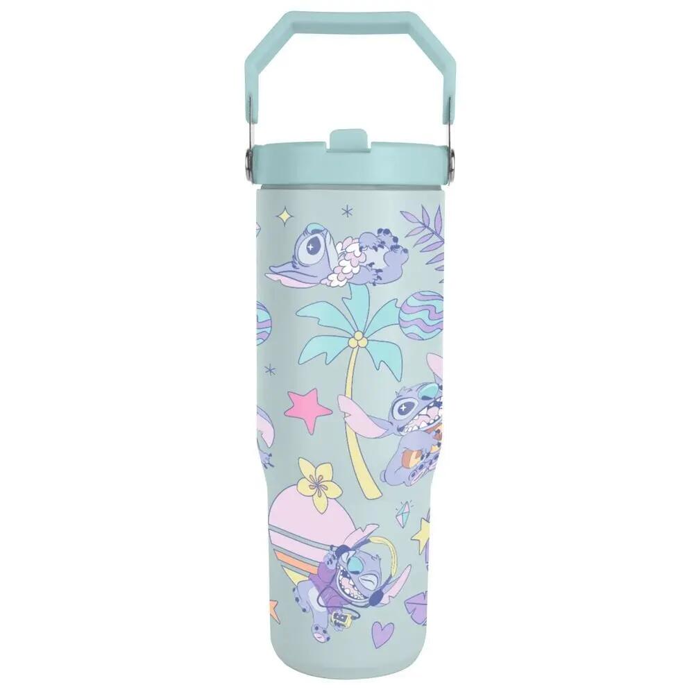 Bicchiere termico Bambini Stitch con manico e Tapa, acciaio inossidabile, Verde 5/6