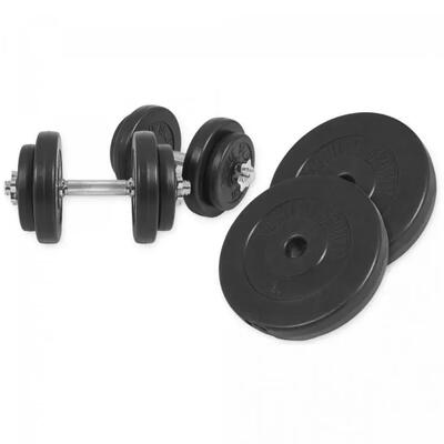 Set dumbells 30 kg - halterset - kunststof - 30 mm - dumbbell