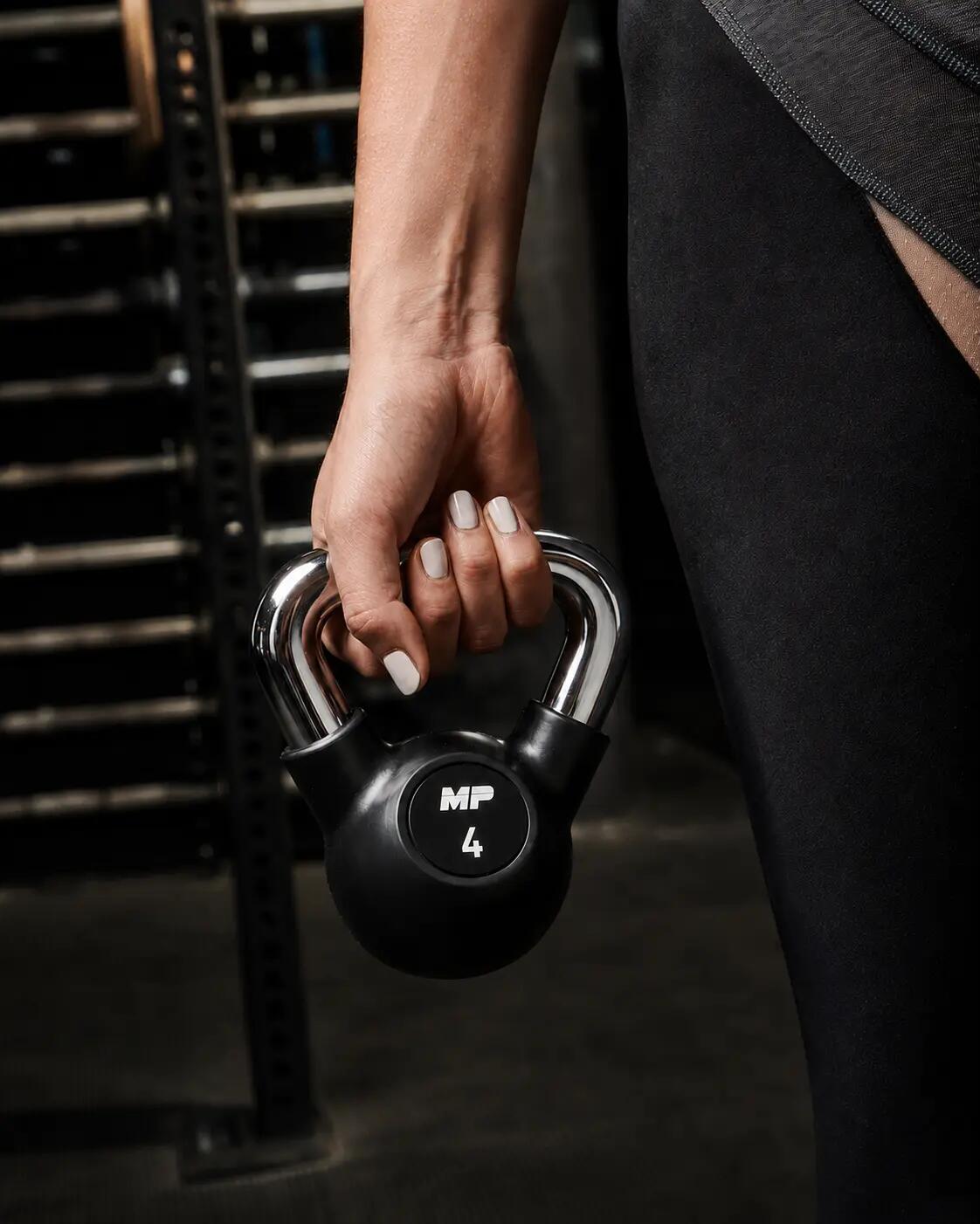 Muscle Power MP1304 Kettlebell Rubber/Chrome 4 kg 4/6