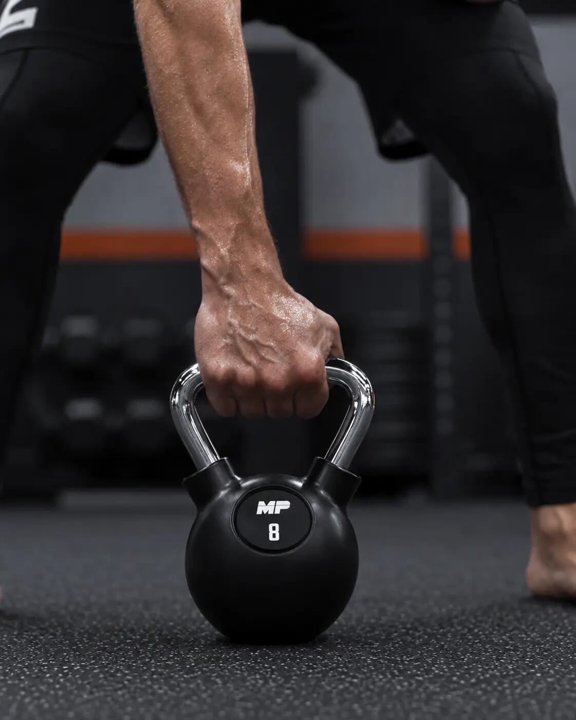 Muscle Power MP1304 Kettlebell Rubber/Chrome 8 kg 4/5