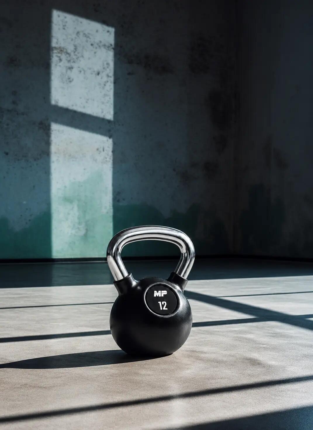 Muscle Power MP1304 Kettlebell Rubber/Chrome 12 kg 4/5