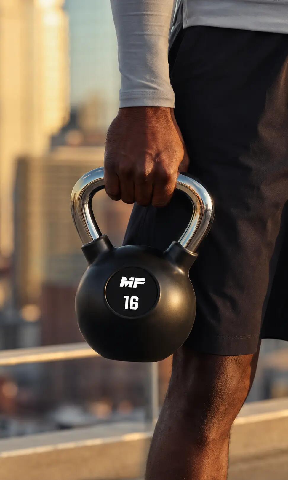 Muscle Power MP1304 Kettlebell Rubber/Chrome 16 kg 4/5