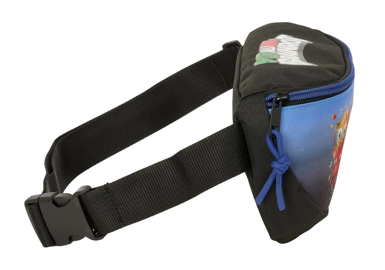 Marsupio bambino Brainrot con cerniera e cinghia regolabile nero/blu 5/5