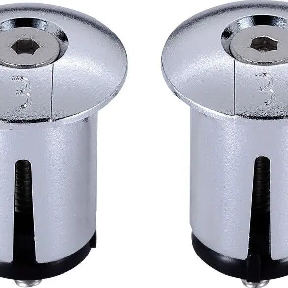 BBB ScrewOn Silver Handlebar End