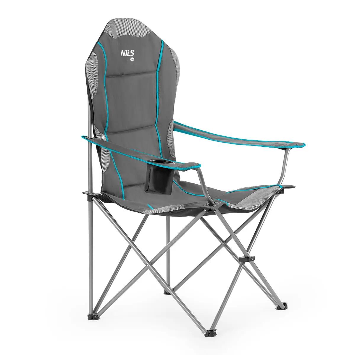 Fauteuil de camping pliable 130 kg avec accoudoirs réglables NILS CAMP NC3080 15/15