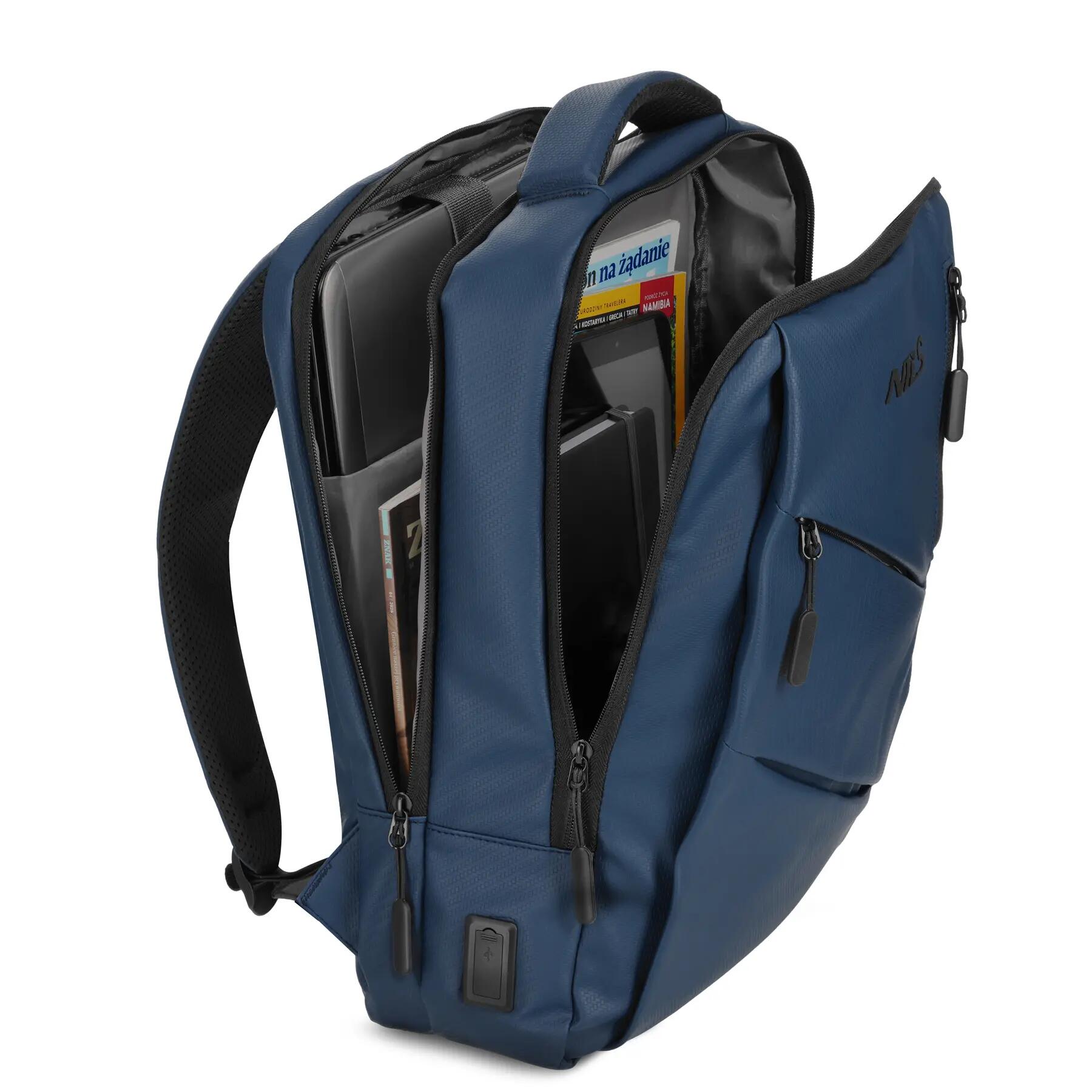Sac à dos ville ordinateur portable 15 L avec ports USB et USB-C NILS NC4502 10/15