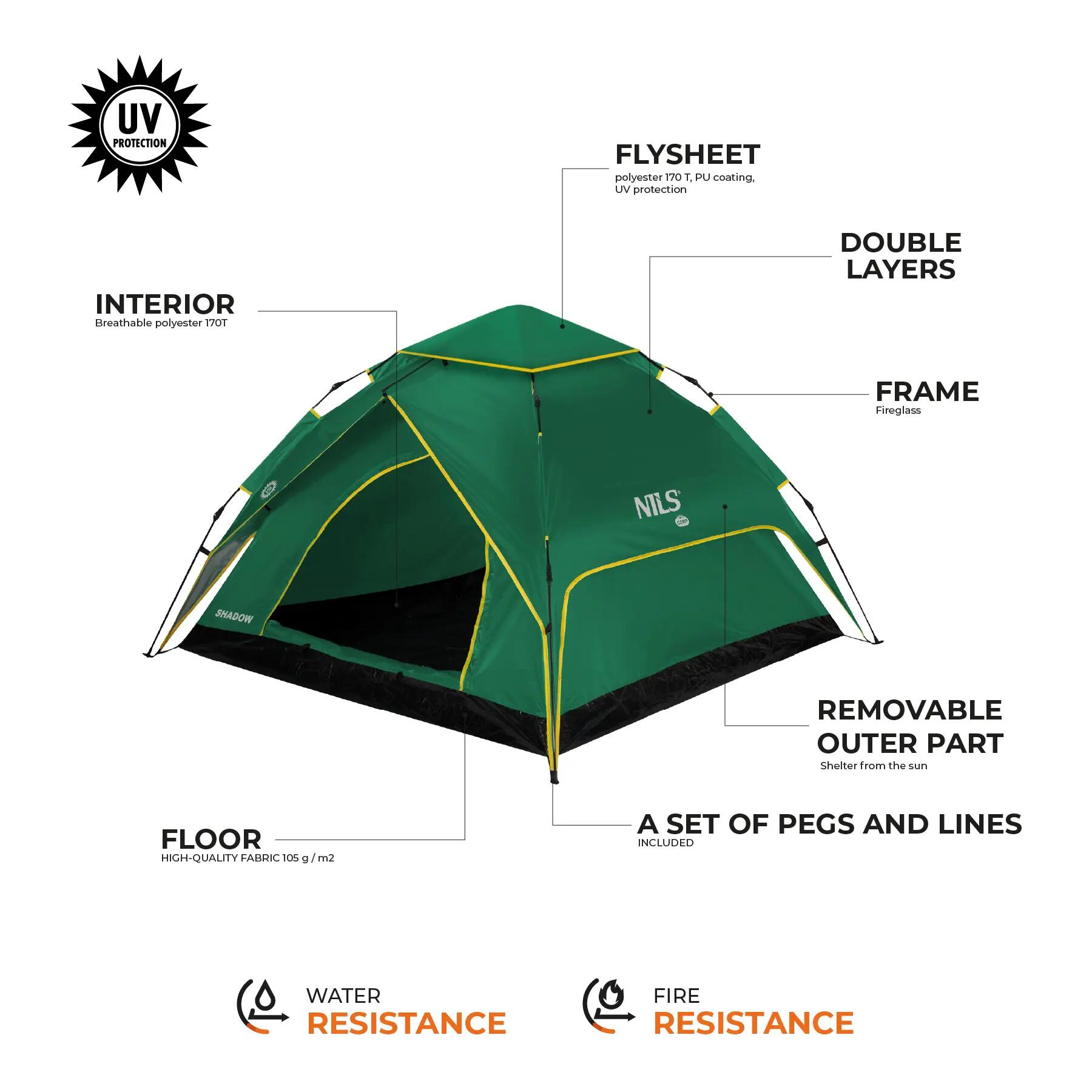 Pop-up stan NILS Camp NC4801 Shadow 2 13/13