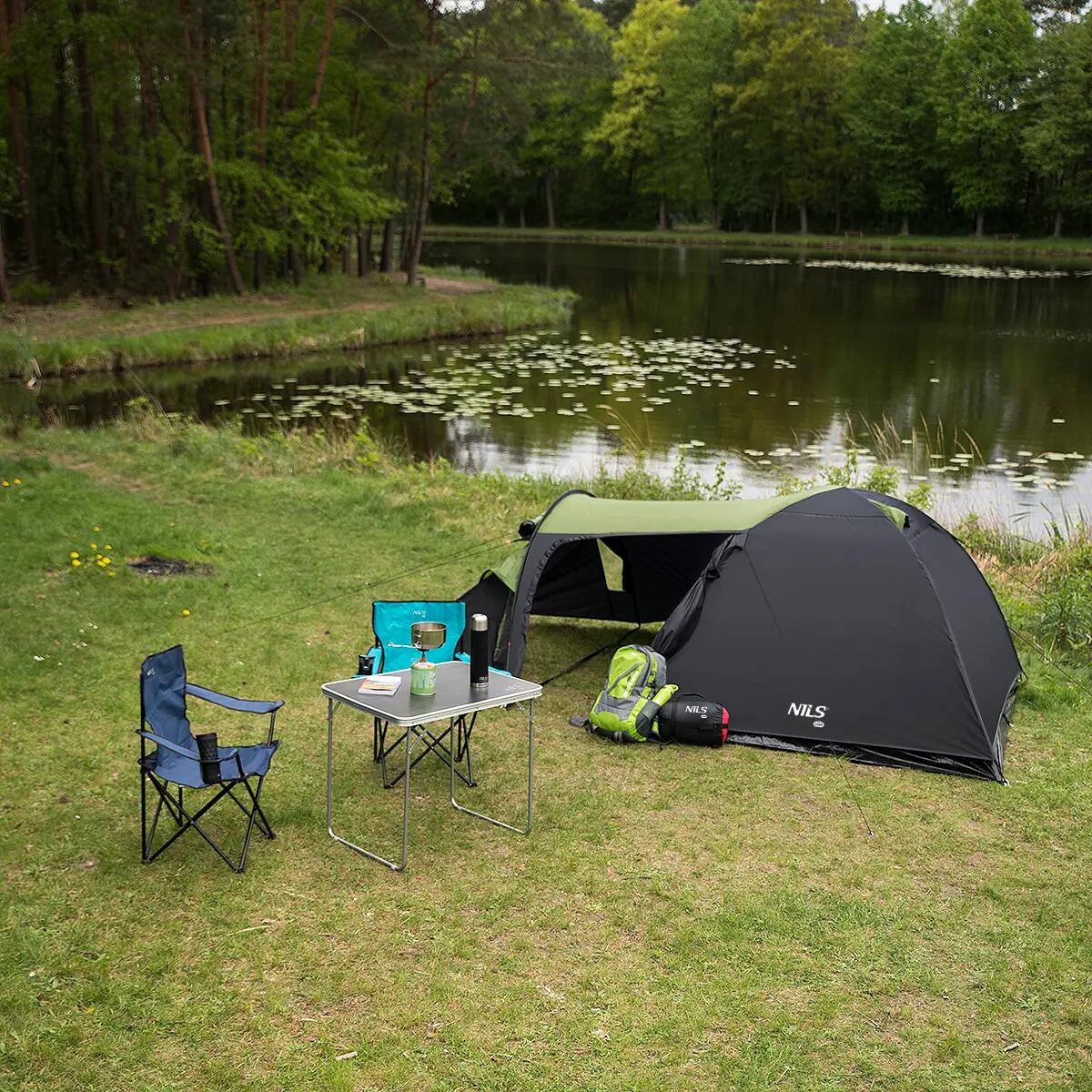 Namiot turystyczny 4-osobowy NILS CAMP NC6012 Trekker z przedsionkiem 8/15