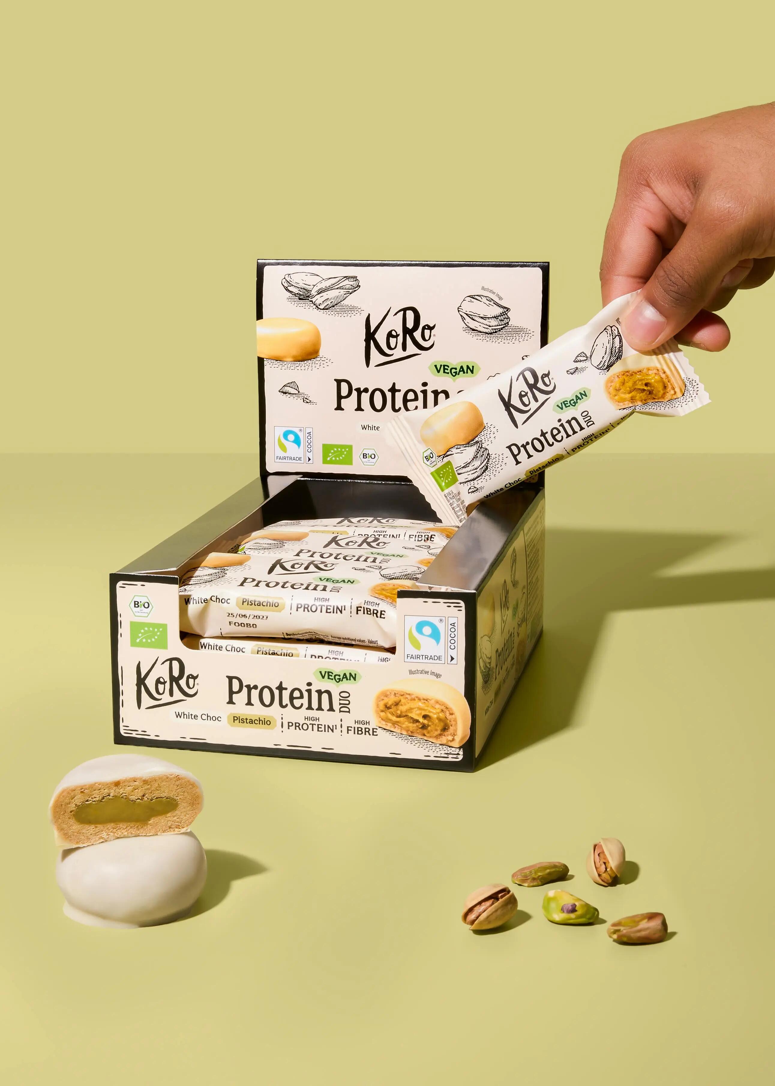 Duo protéiné choc blanc et pistache bio 2 x 20 g 4/7