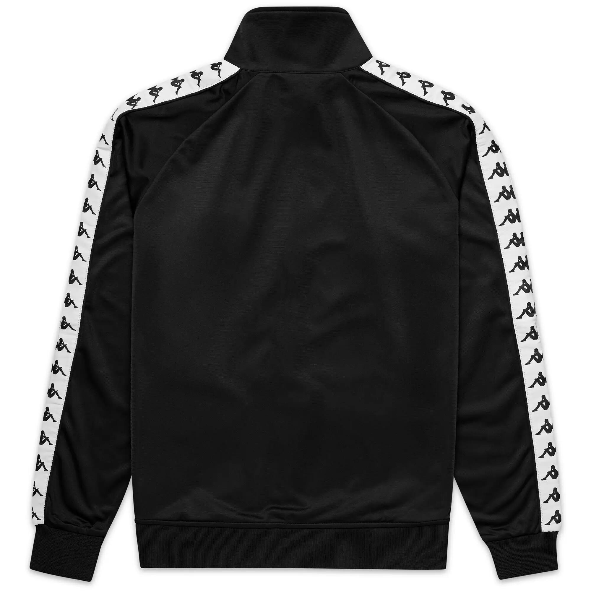 Felpa con zip da uomo in poliestere nero da streetwear sportivo 4/6