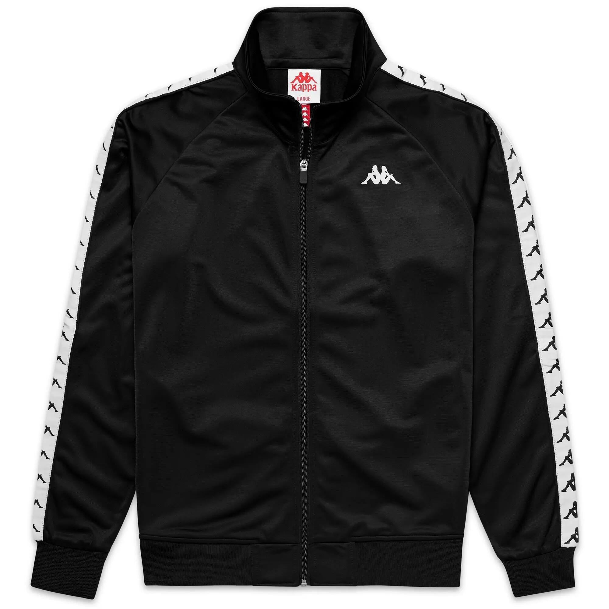 Felpa con zip da uomo in poliestere nero da streetwear sportivo 2/6