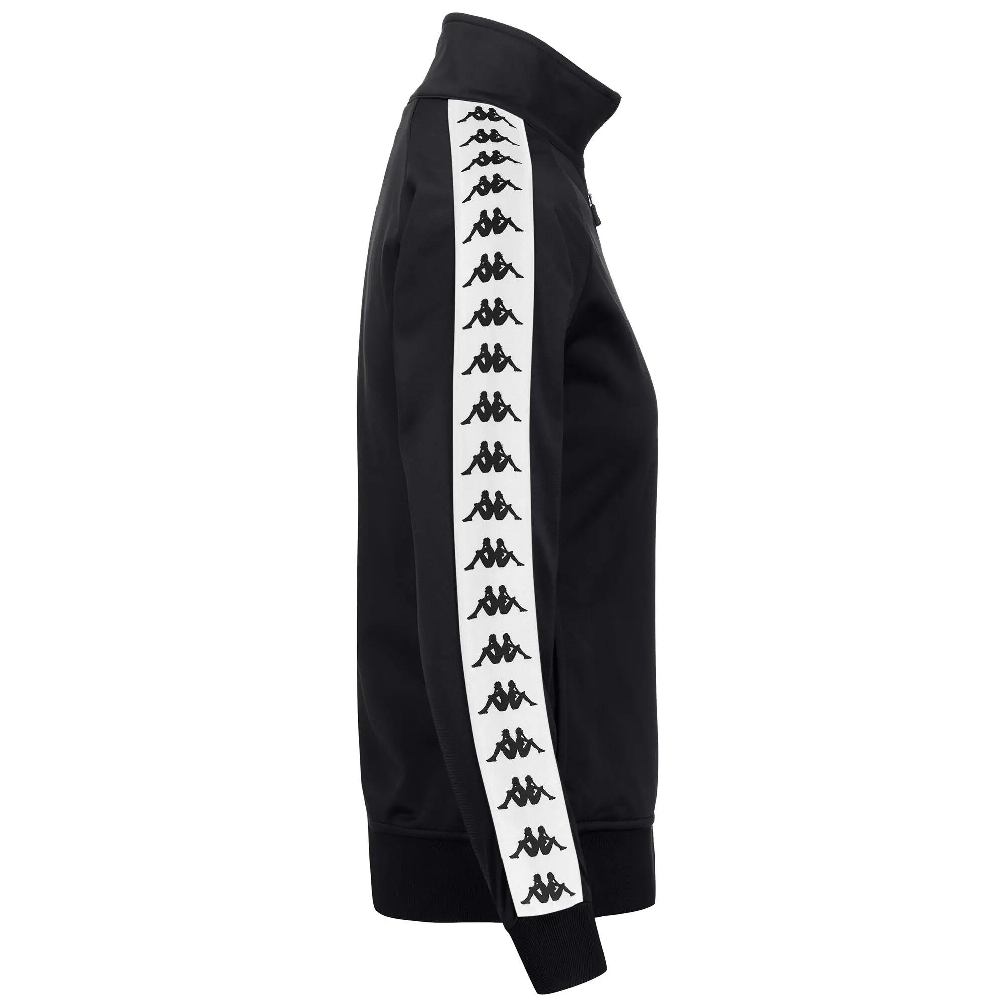 Felpa con zip da bambina in poliestere nero da streetwear sportivo 2/3
