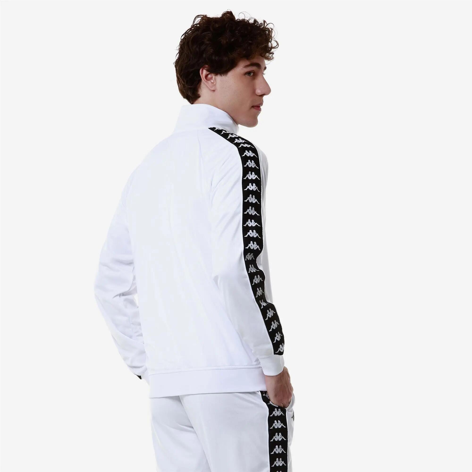 Felpa con zip da bambino in poliestere bianco da streetwear sportivo 5/6