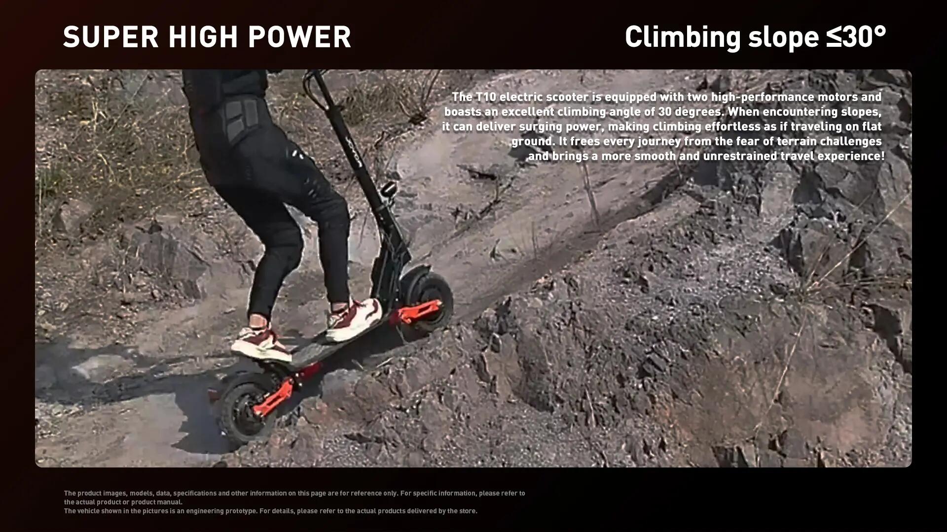 Patinete eléctrico plegable JOYOR T10 NFC 10" Off-road 60V18AH 7/15