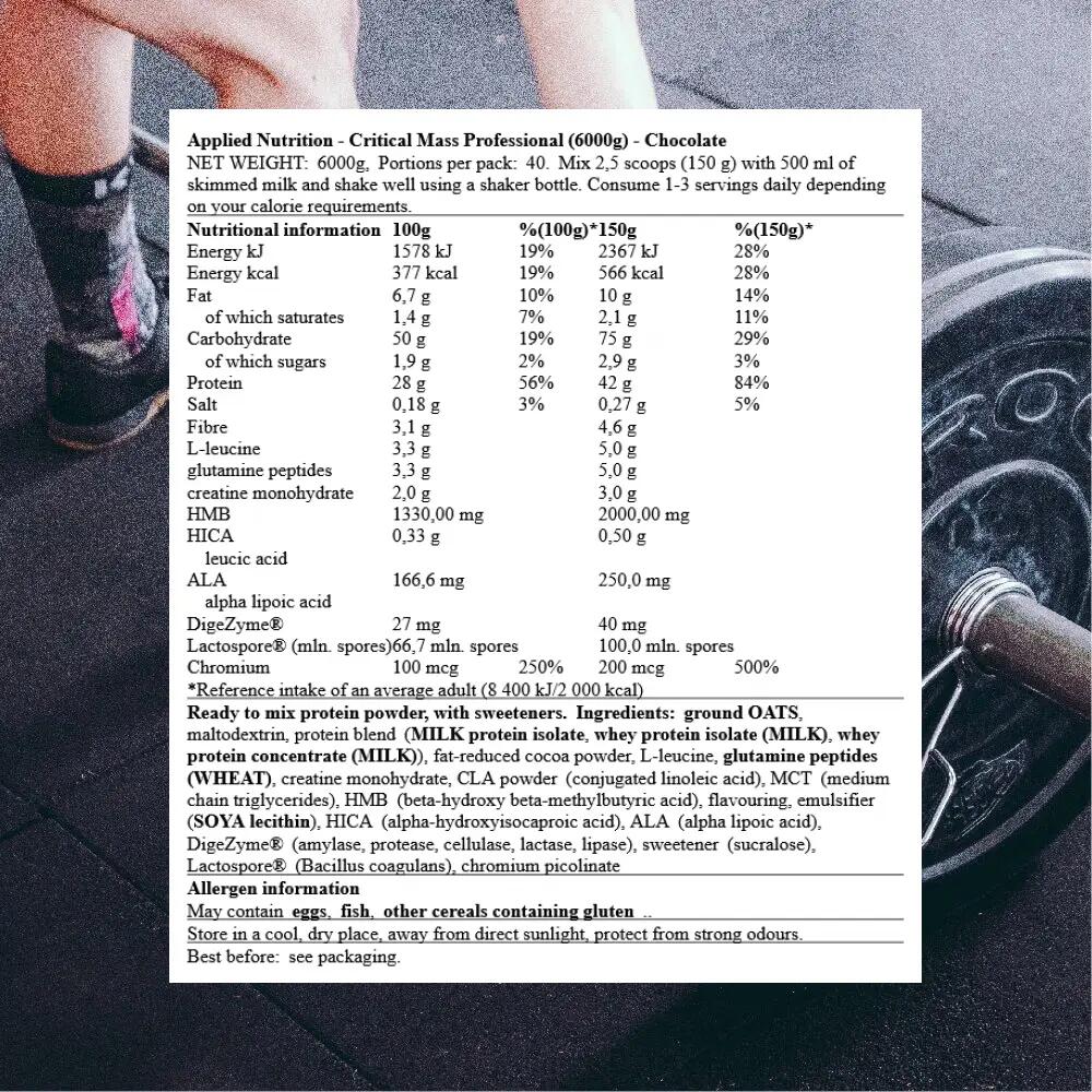 Applied Nutrition Critical Mass Professional (6000g) Chocolate 3/3