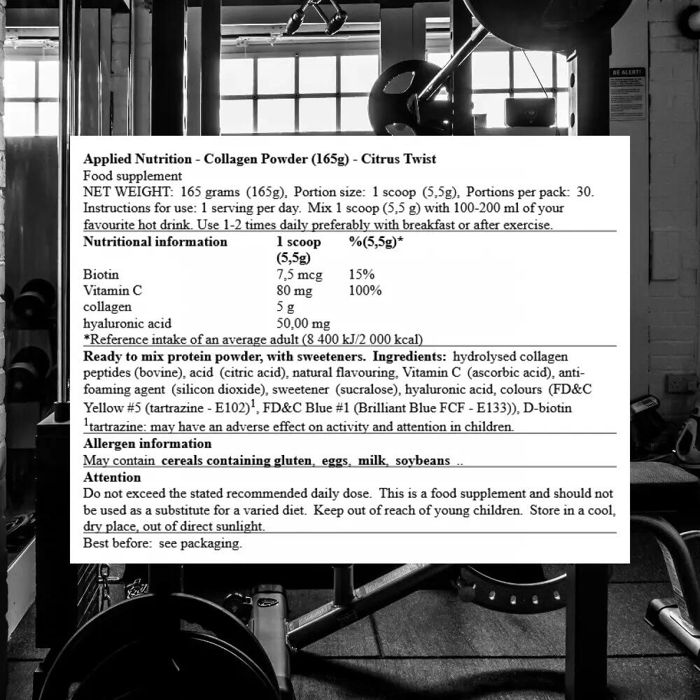 Applied Nutrition Collagen Powder (165g) Citrus Twist - Proteine - Collagene 3/3