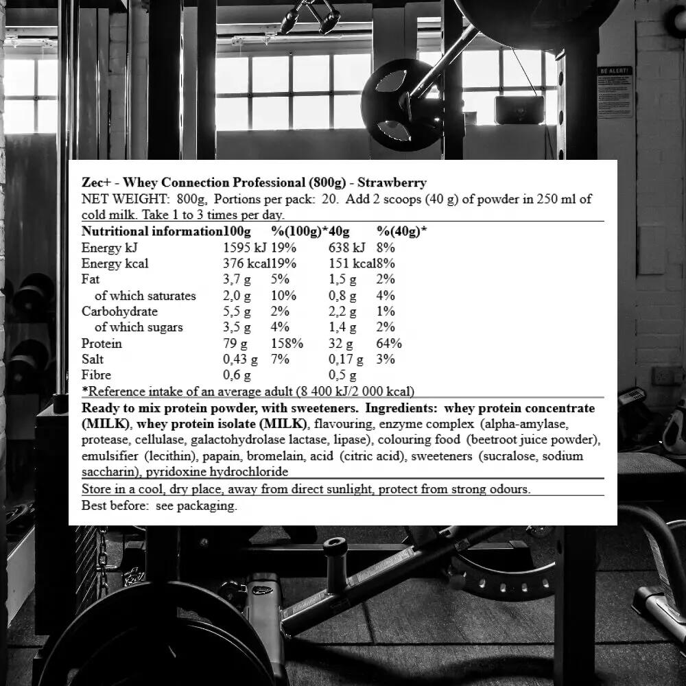 ZEC+ WHEY CONNECTION PROFESSIONAL 800g Erdbeere 3/3