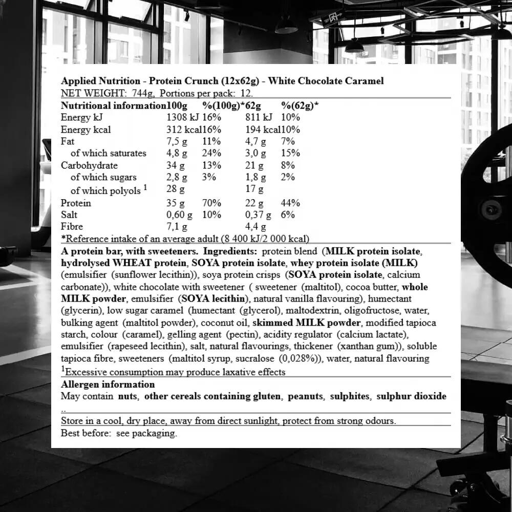 Barrita crujiente de proteínas 62 g Applied Nutrition (paquete de 12) 3/3