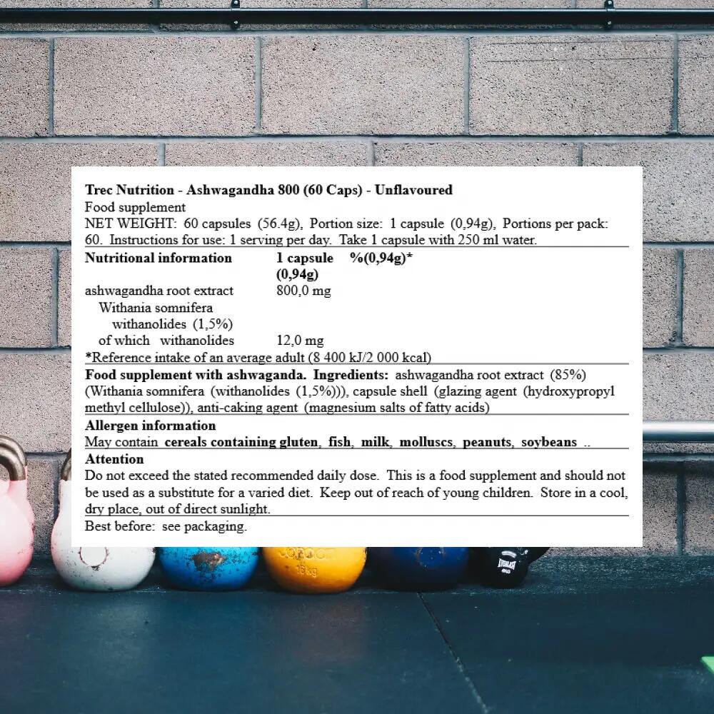 Trec Nutrition Ashwagandha 800 (60 Caps) Unflavoured 3/3
