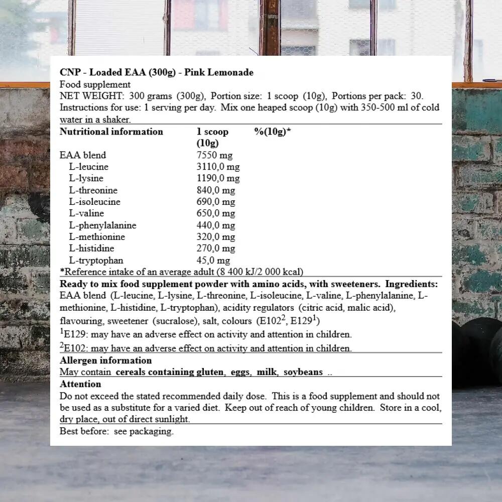 CNP Loaded EAA (300g) Pink Lemonade - Acides aminés - EAA 3/3