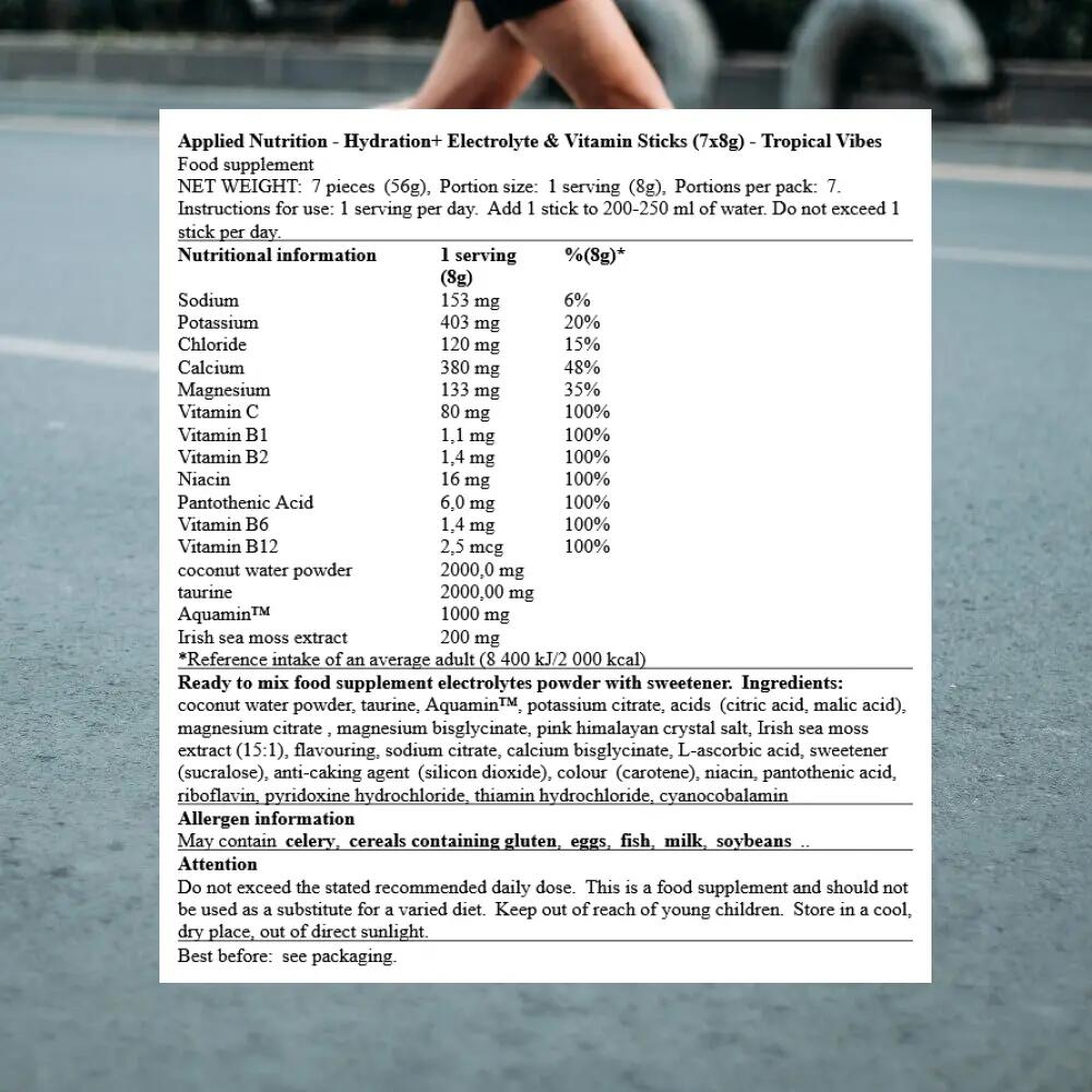 Elettroliti & Idratazione - Hydratation + (7x8g) - Tropicale 3/4