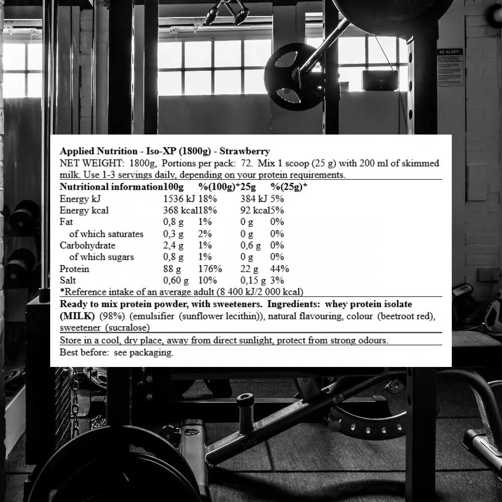 Applied Nutrition Iso-XP (1800g) Strawberry - Eiweiße - Molkenprotein-Isolat 3/3