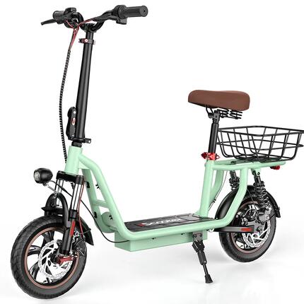 iScooter i12 trottinette électrique 25 km/h, siège, panier et autonomie 35 km