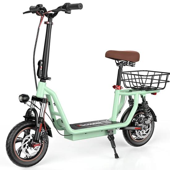 iScooter i12 trottinette électrique 25 km/h, siège, panier et autonomie 35 km