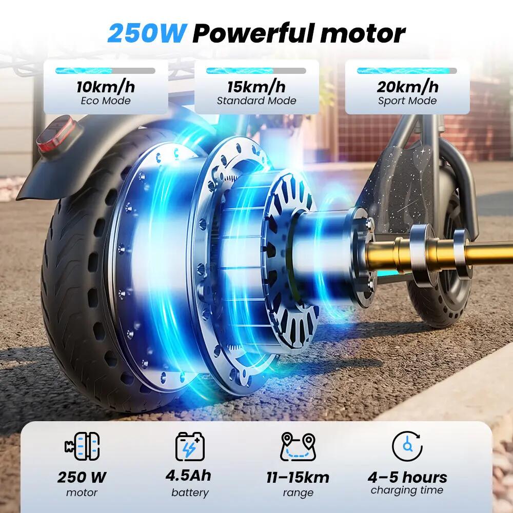 iScooter iK7 trotinete elétrica infantil 20 km/h, assento, cesto e aplicação 7/12
