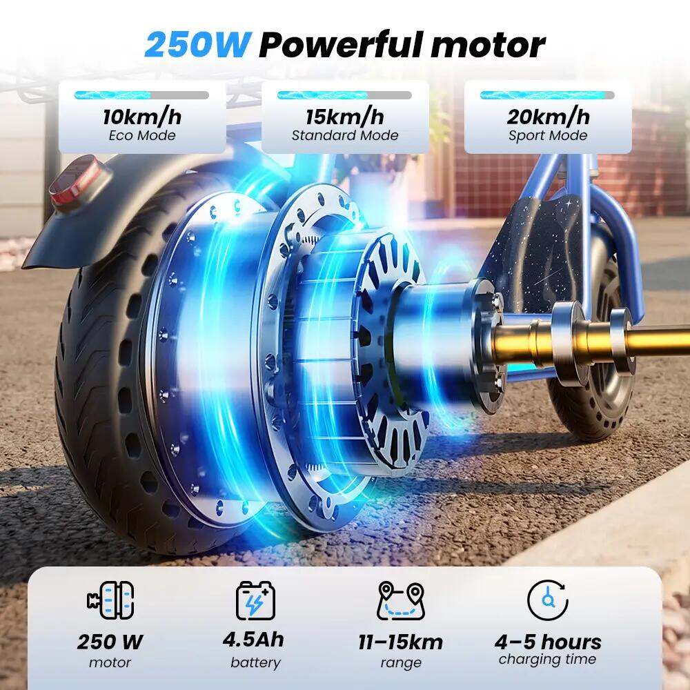 iScooter iK7 trotinete elétrica infantil 20 km/h, assento, cesto e aplicação 7/12