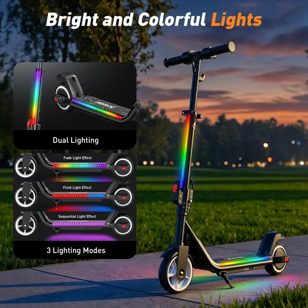 iScooter iK3Max trotinete elétrica infantil 19 km/h, Bluetooth e luzes LED 6/12