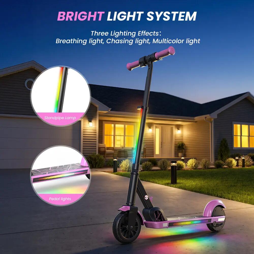 iScooter K4 trotinete elétrica infantil 16 km/h, luzes LED e 3 modos 5/12