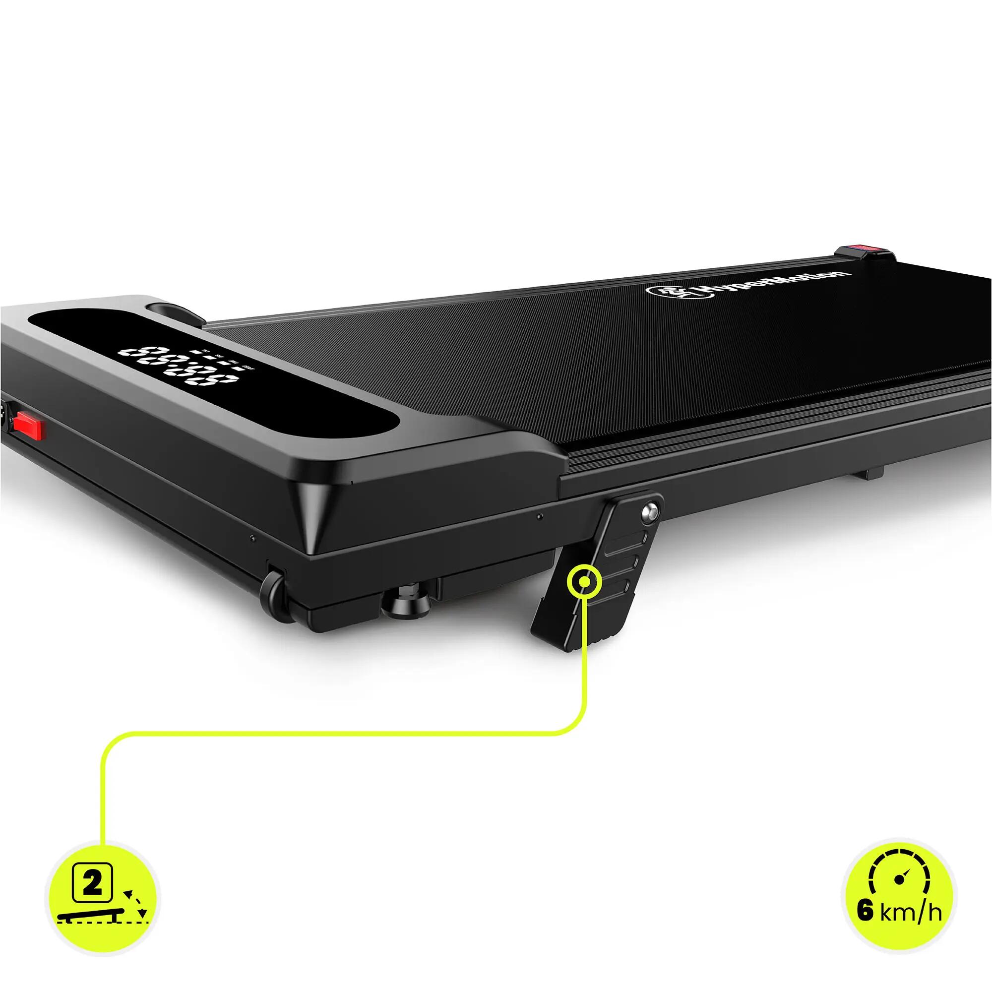 Tapete de caminhada – Ultraplano 1–6 km/h – Preto 6/10