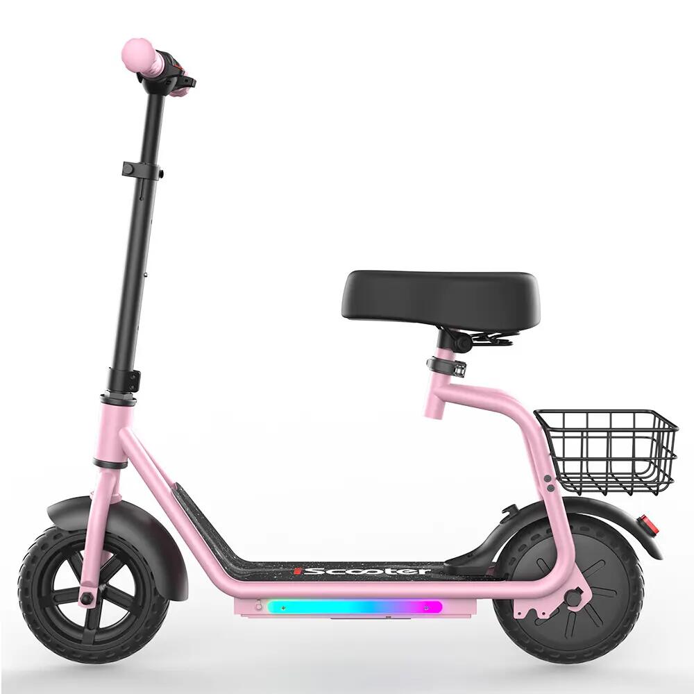 iScooter iK7 trotinete elétrica infantil 20 km/h, assento, cesto e aplicação 3/12