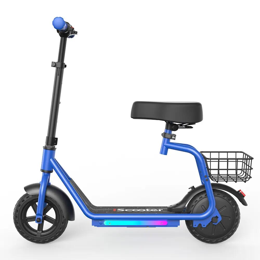 iScooter iK7 trotinete elétrica infantil 20 km/h, assento, cesto e aplicação 3/12