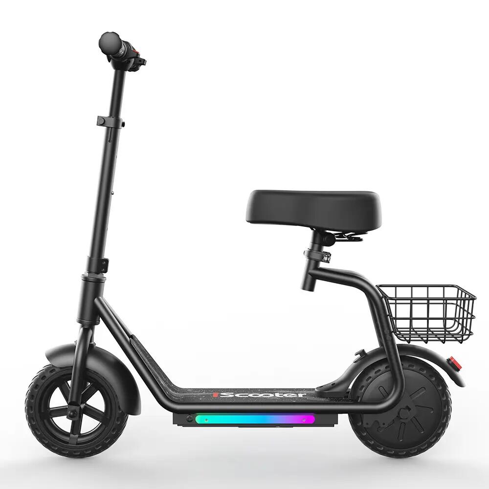 iScooter iK7 trotinete elétrica infantil 20 km/h, assento, cesto e aplicação 3/12