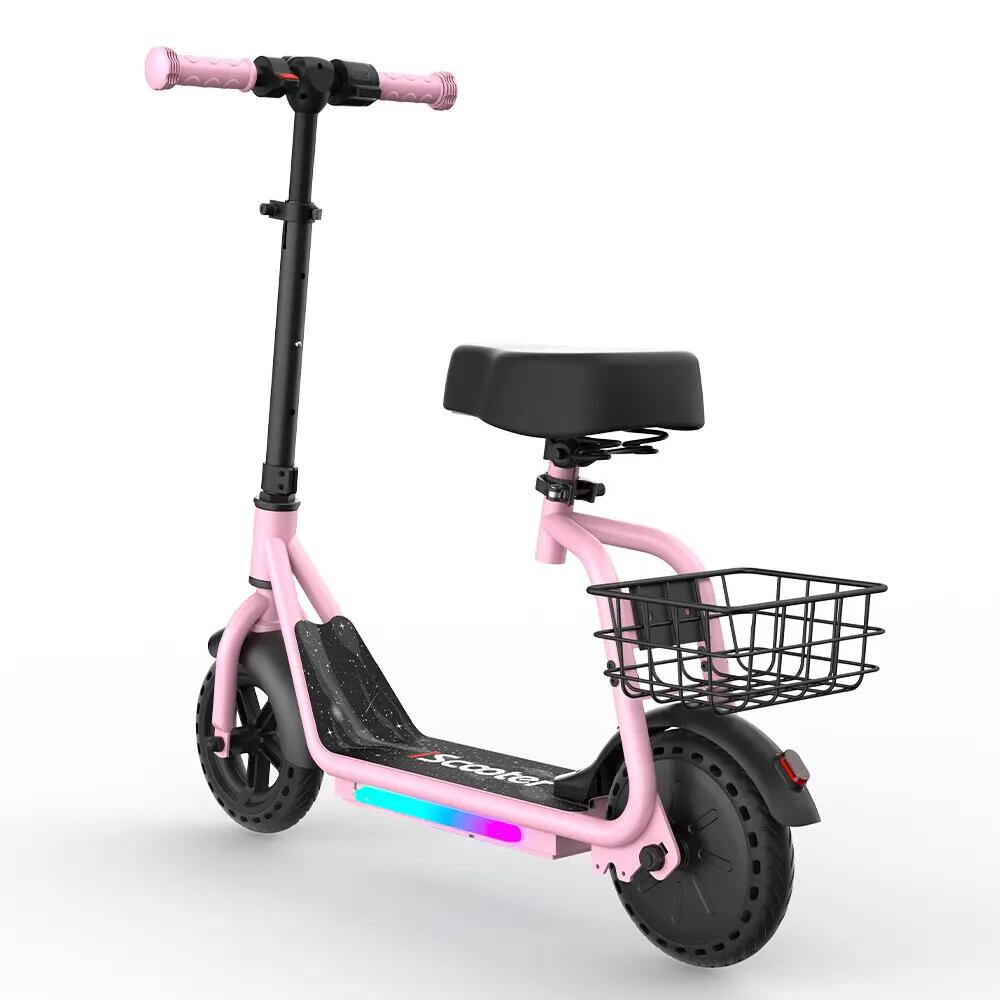 iScooter iK7 trotinete elétrica infantil 20 km/h, assento, cesto e aplicação 2/12