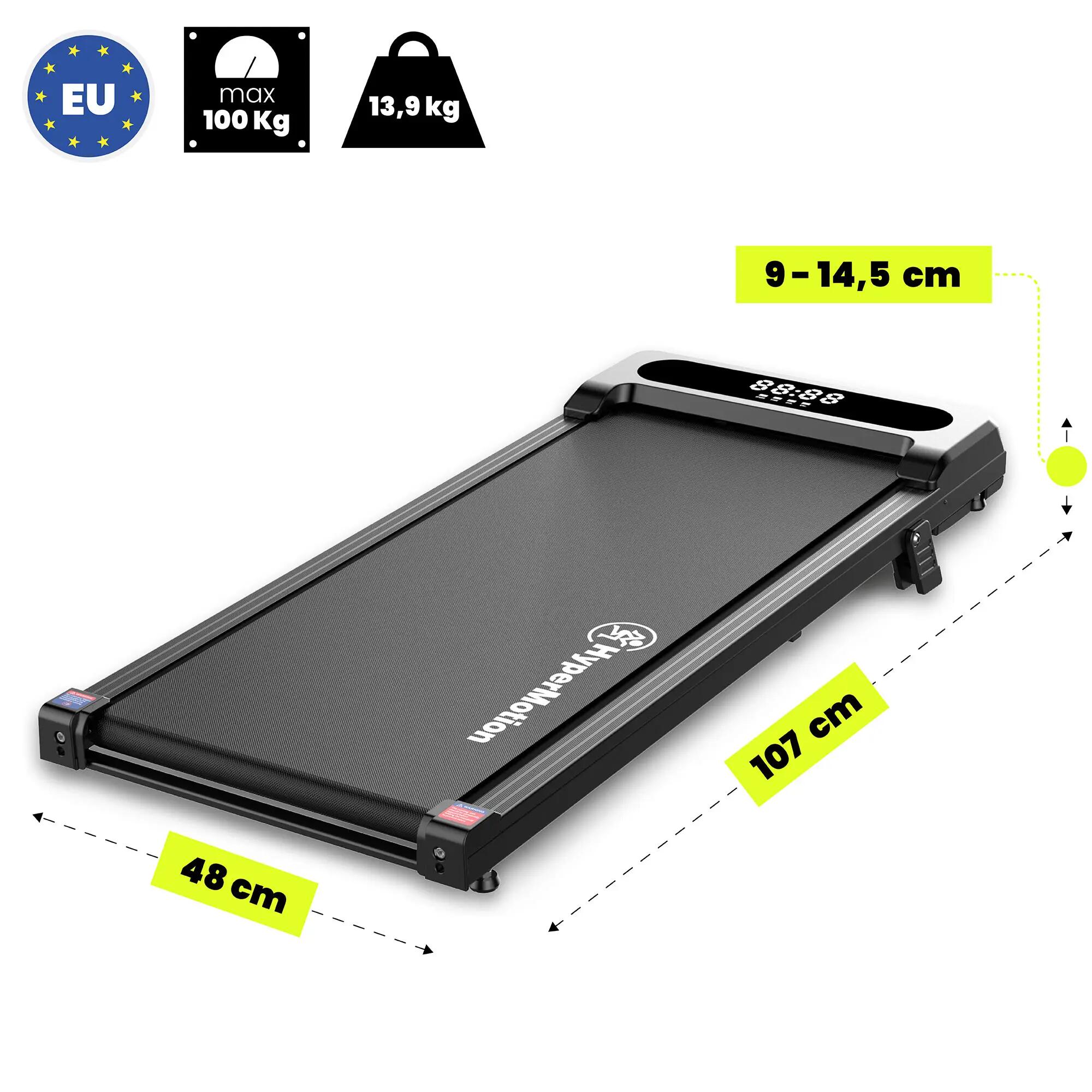 Tapete de caminhada – Ultraplano 1–6 km/h – Preto 3/10