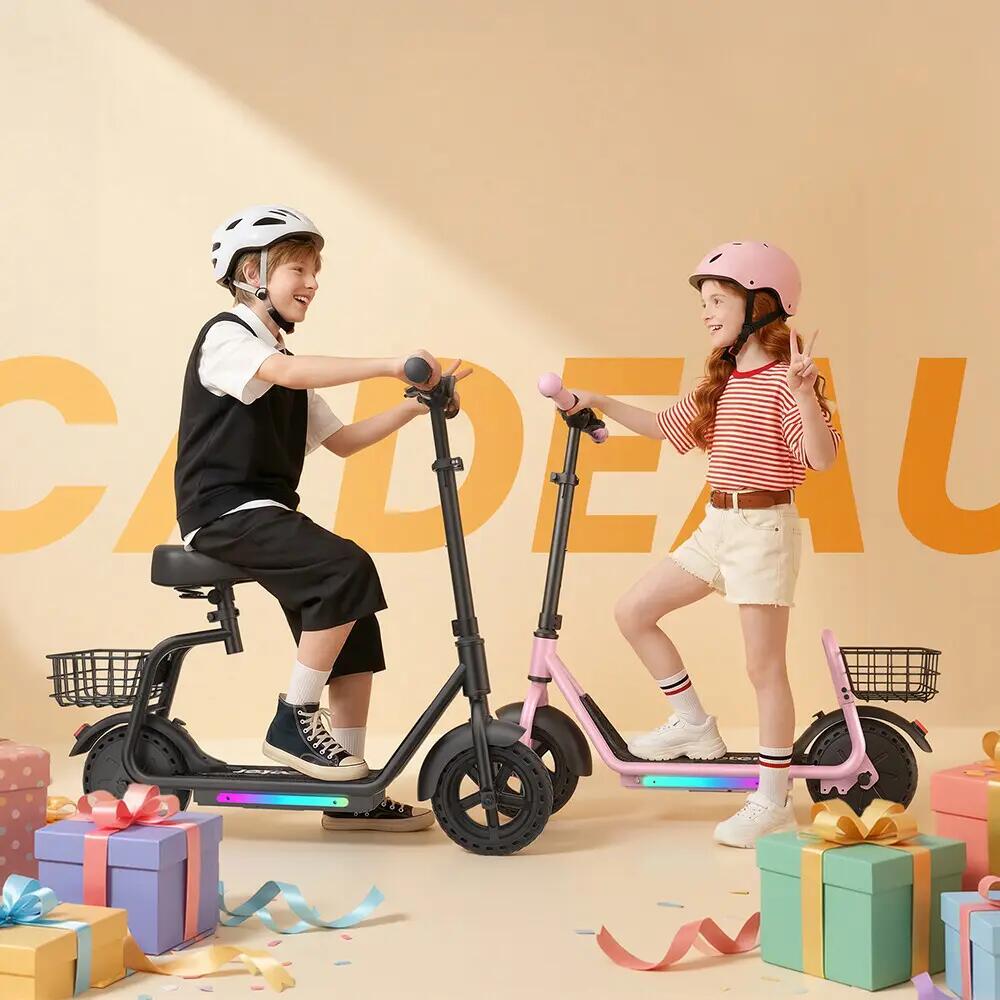 iScooter iK7 trotinete elétrica infantil 20 km/h, assento, cesto e aplicação 10/12